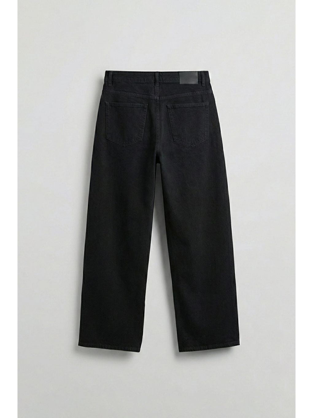 Erkek Süper Baggy Basic Jean Pantolon Siyah-1