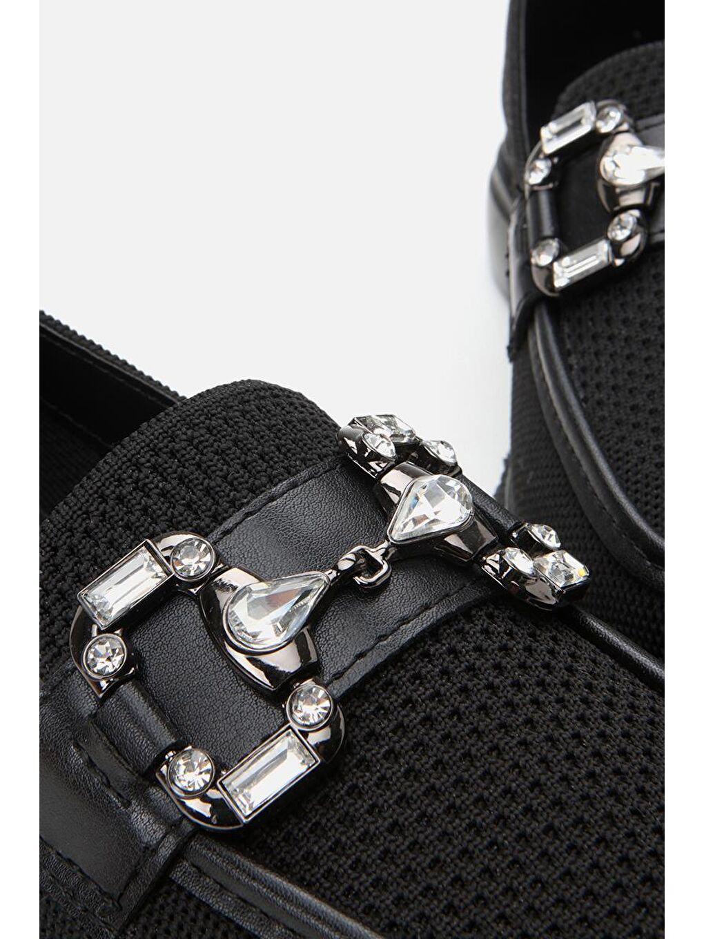 Kadın Siyah Tokalı Günlük Loafer-6