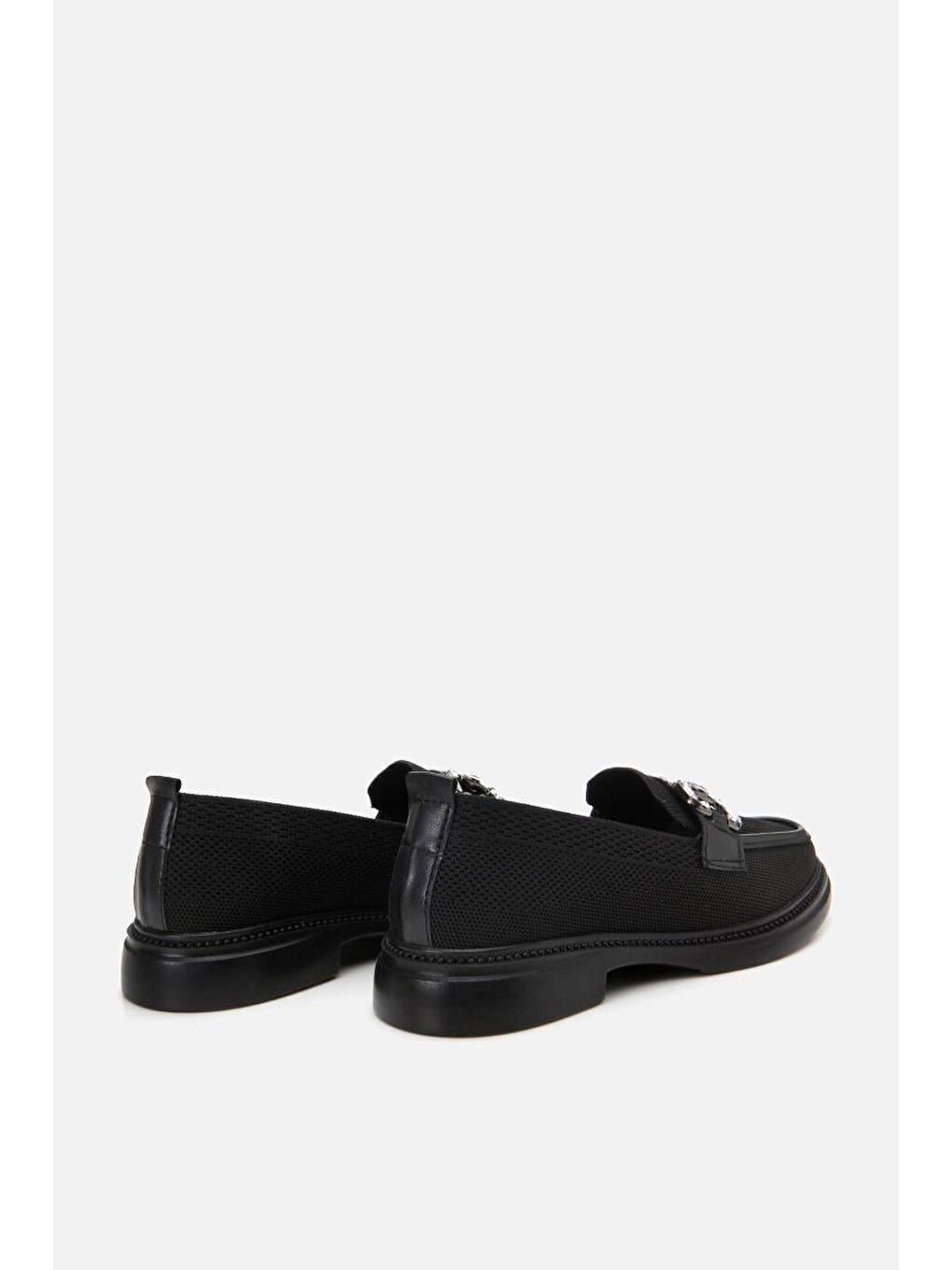 Kadın Siyah Tokalı Günlük Loafer-7