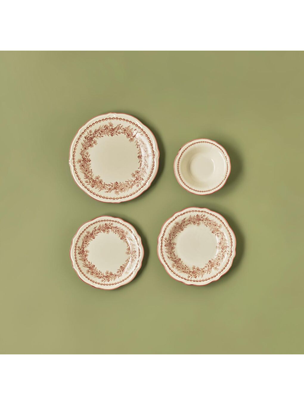 Bella Maison Pembe Pavia Stoneware 24 Parça 6 Kişilik Yemek Takımı Gülkurusu - 1