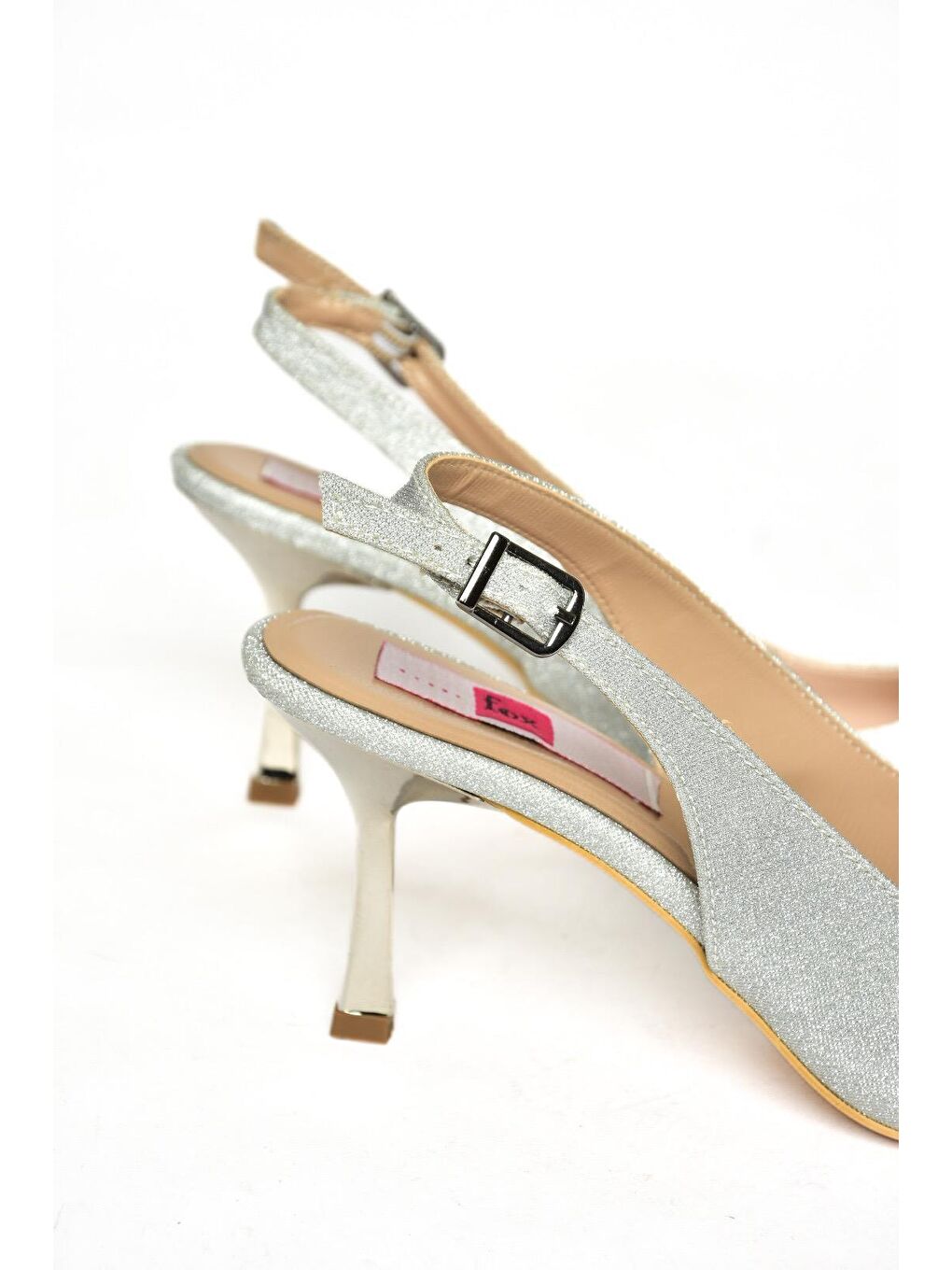 Gri S8207161 Gümüş Kadın Topuklu Ayakkabı-3