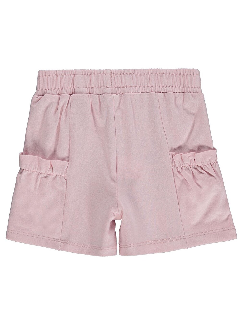 Pembe Girls Torba Cep Detaylı 2-5 Yaş Şort - Pudra-1
