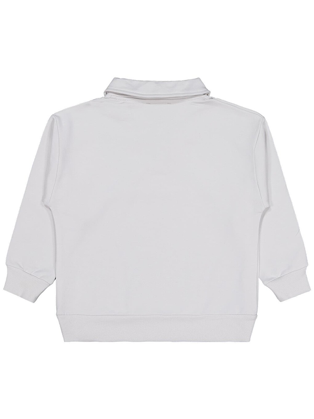 Boys Pola Yaka 10-13 Yaş Sweatshirt - Gri-1