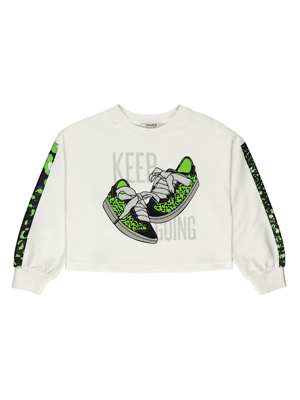 Beyaz Kız Çocuk Baskılı Sweatshirt