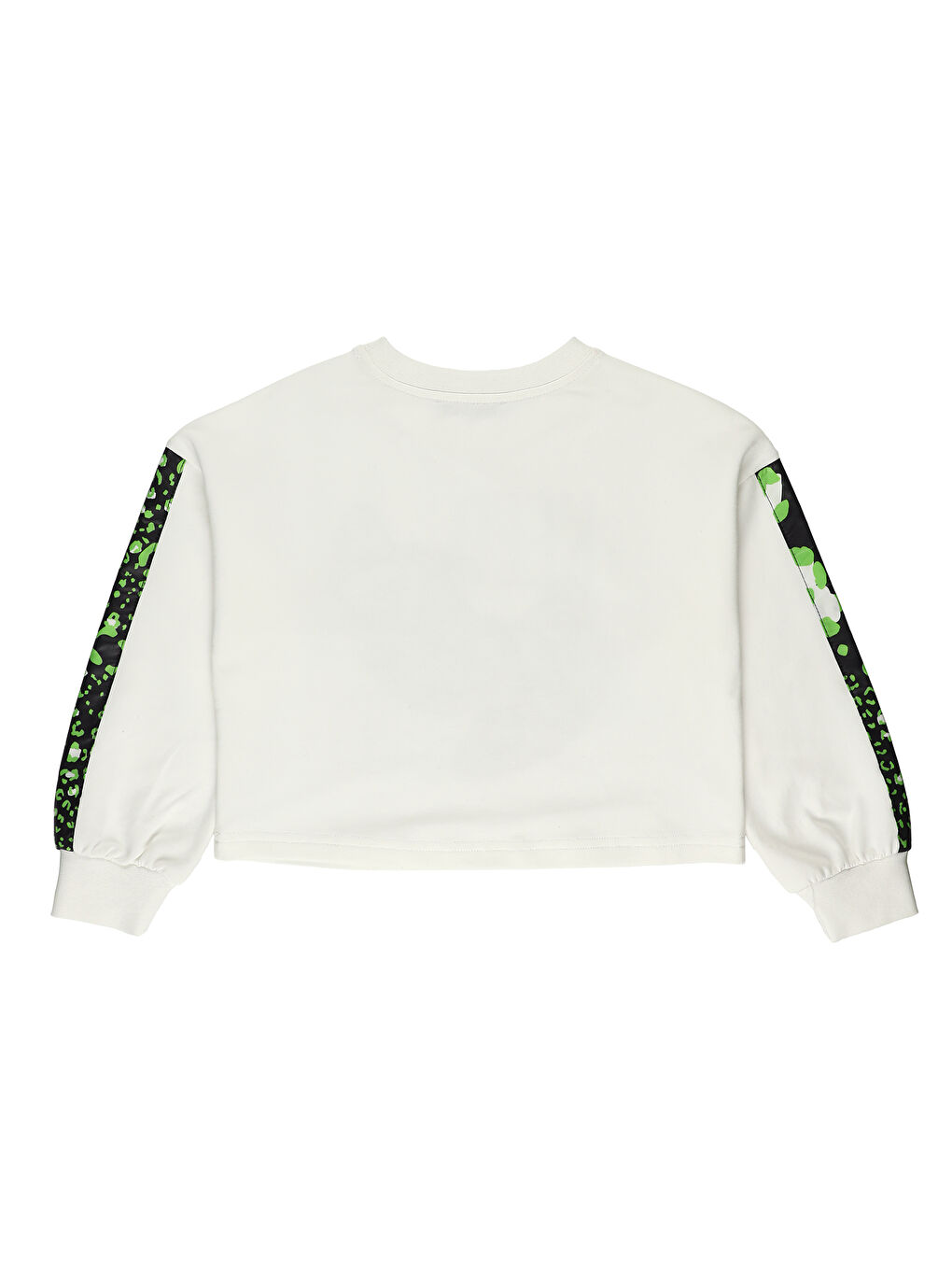 Beyaz Kız Çocuk Baskılı Sweatshirt-1