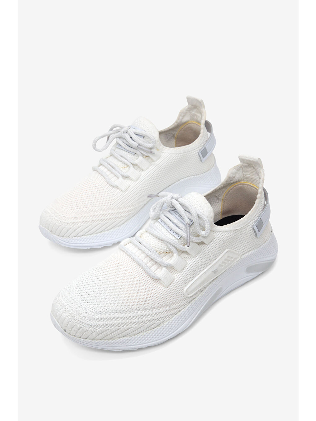 Erkek Beyaz Esnek Konforlu Rahat Kalıp Spor Ayakkabı-2