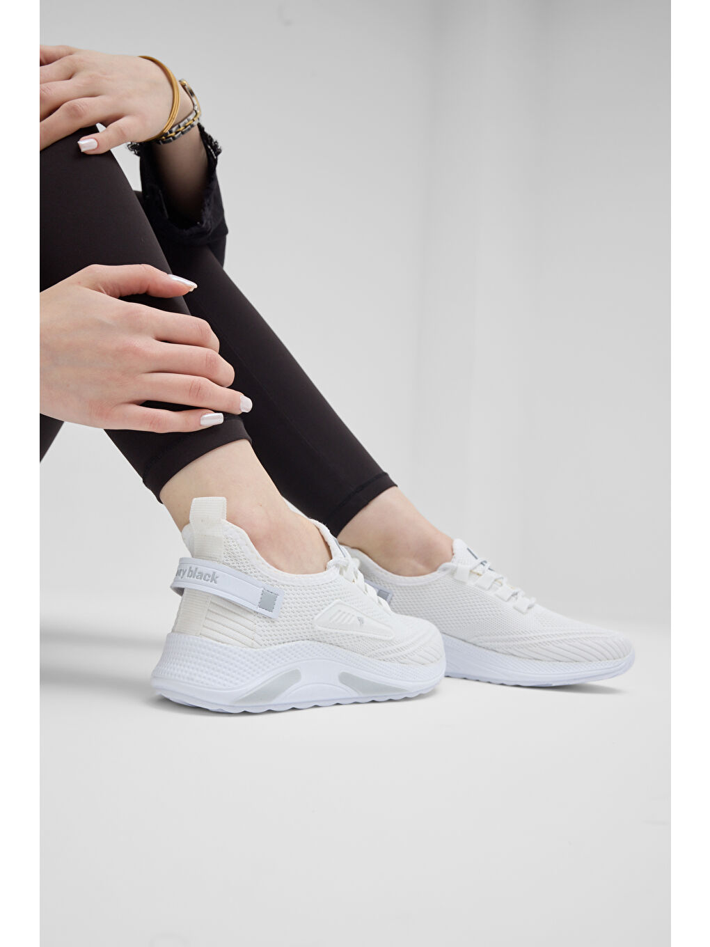 Erkek Beyaz Esnek Konforlu Rahat Kalıp Spor Ayakkabı-3