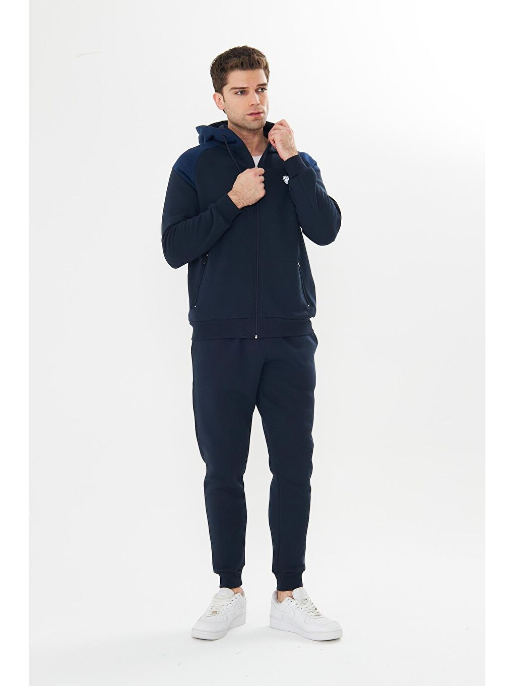 Lacivert Şardonlu 3 Iplik Kışlık Eşofman Takımı 5723-L