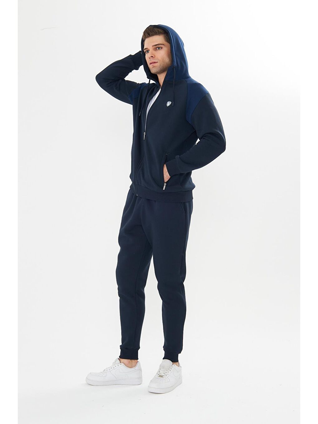 Lacivert Şardonlu 3 Iplik Kışlık Eşofman Takımı 5723-L-3