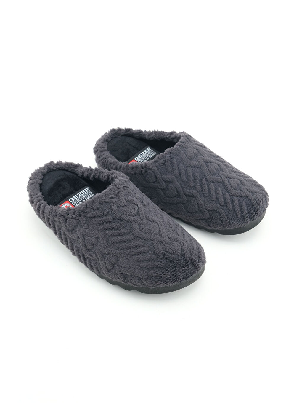 Gri Kadın Kışlık Esnek Rahat Taban Ev Bahçe Gondol Terlik-2