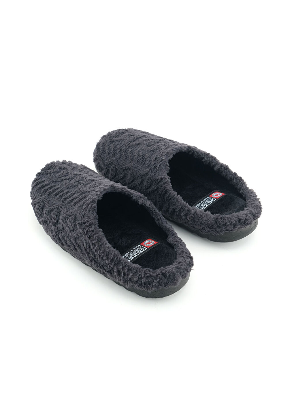 Gri Kadın Kışlık Esnek Rahat Taban Ev Bahçe Gondol Terlik-3