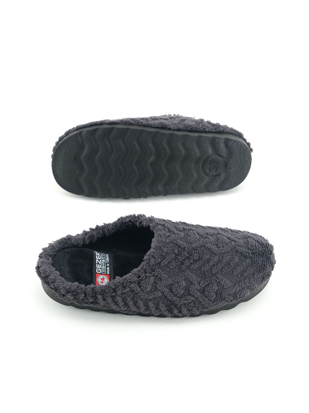 Gri Kadın Kışlık Esnek Rahat Taban Ev Bahçe Gondol Terlik-4