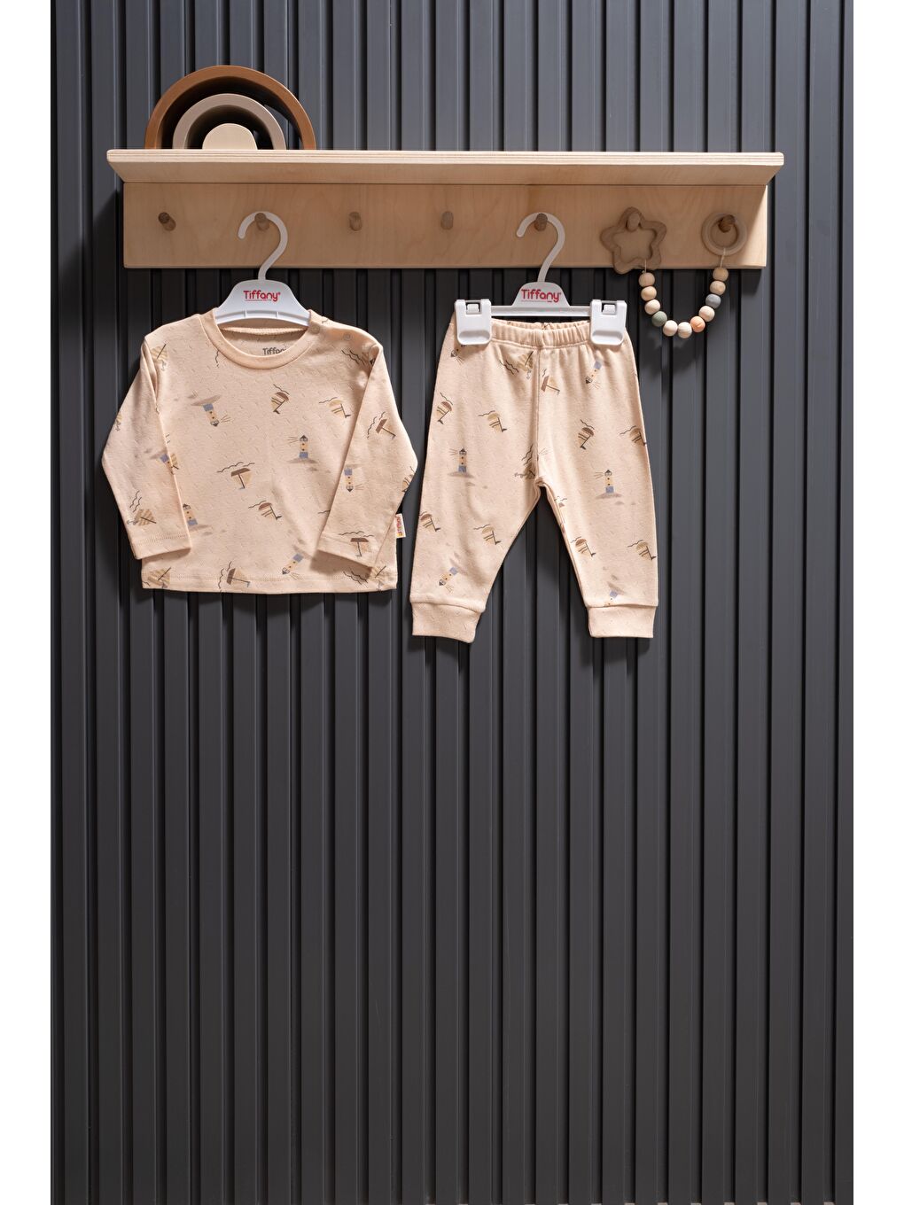 Kahverengi Boat Jakarlı Theme 2'li Takım