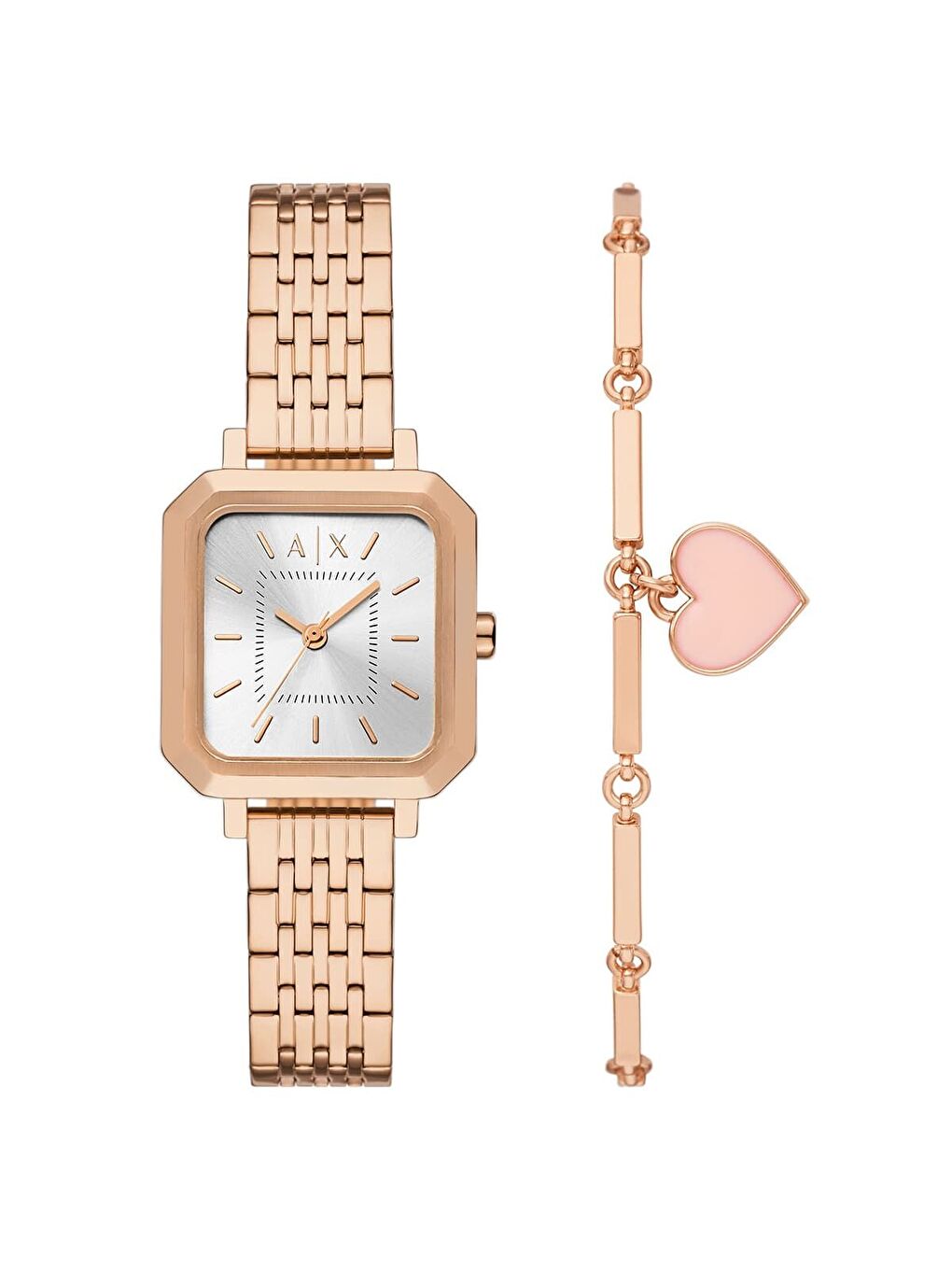 Pembe AX7164SET Kadın Kol Saati ve Bileklik Seti