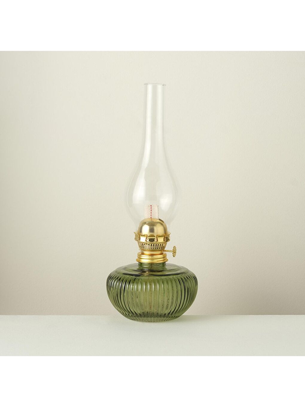 Yeşil Vintage Cam Gaz Lambası-1