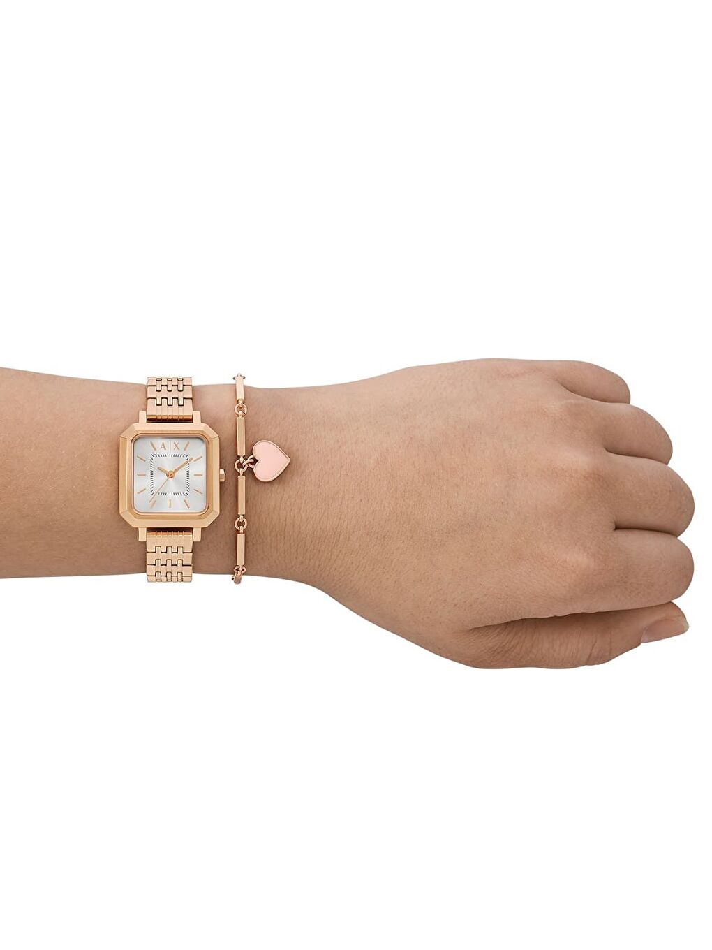 Pembe AX7164SET Kadın Kol Saati ve Bileklik Seti-4