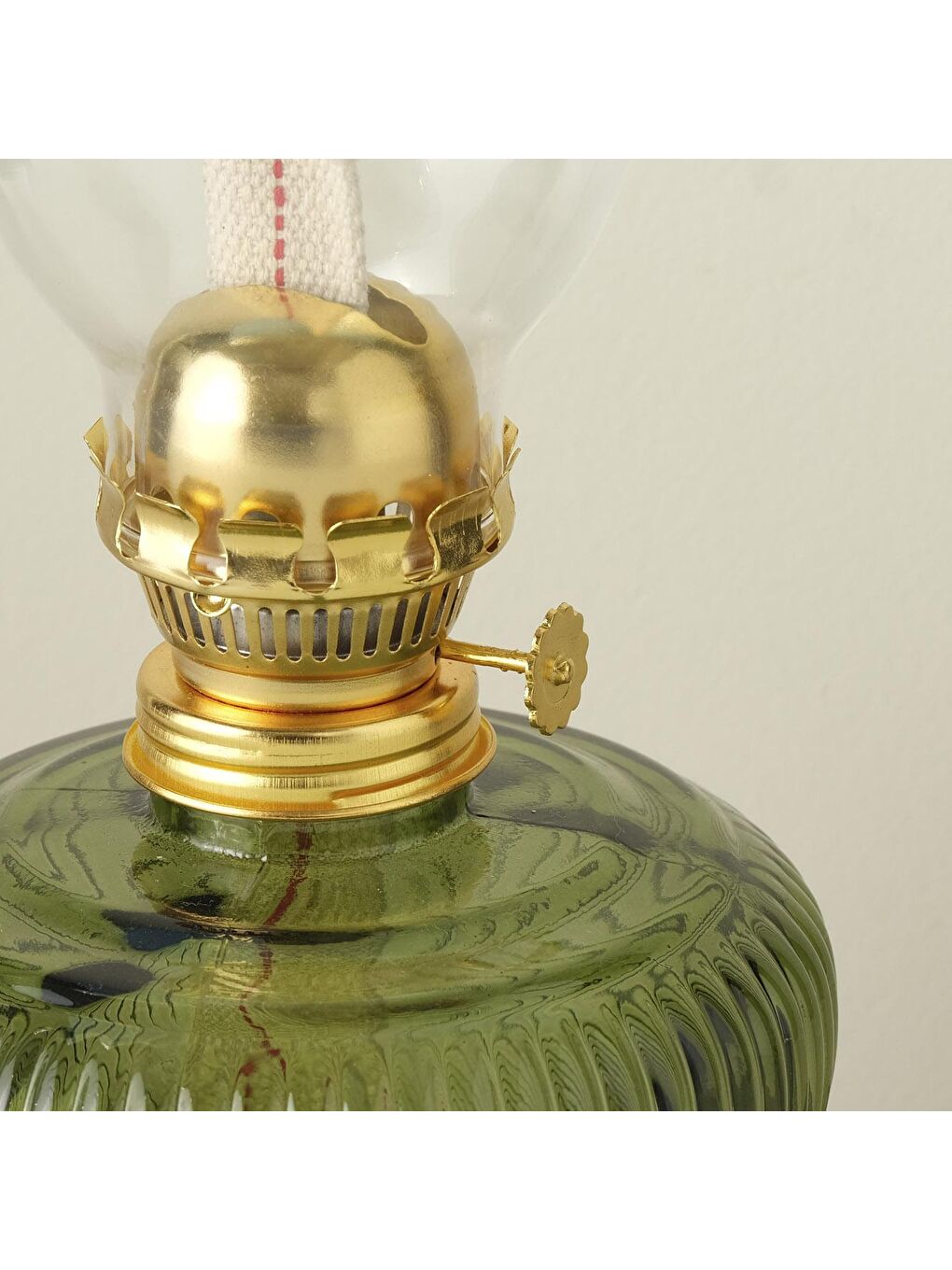 Yeşil Vintage Cam Gaz Lambası-2