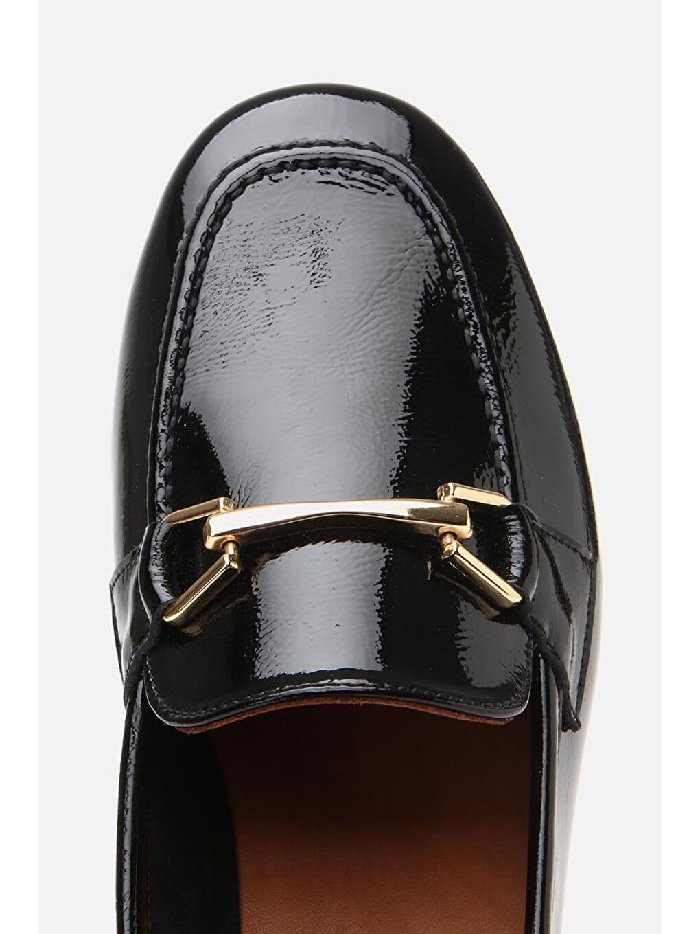 Kadın Deri Siyah Tokalı Loafer-6