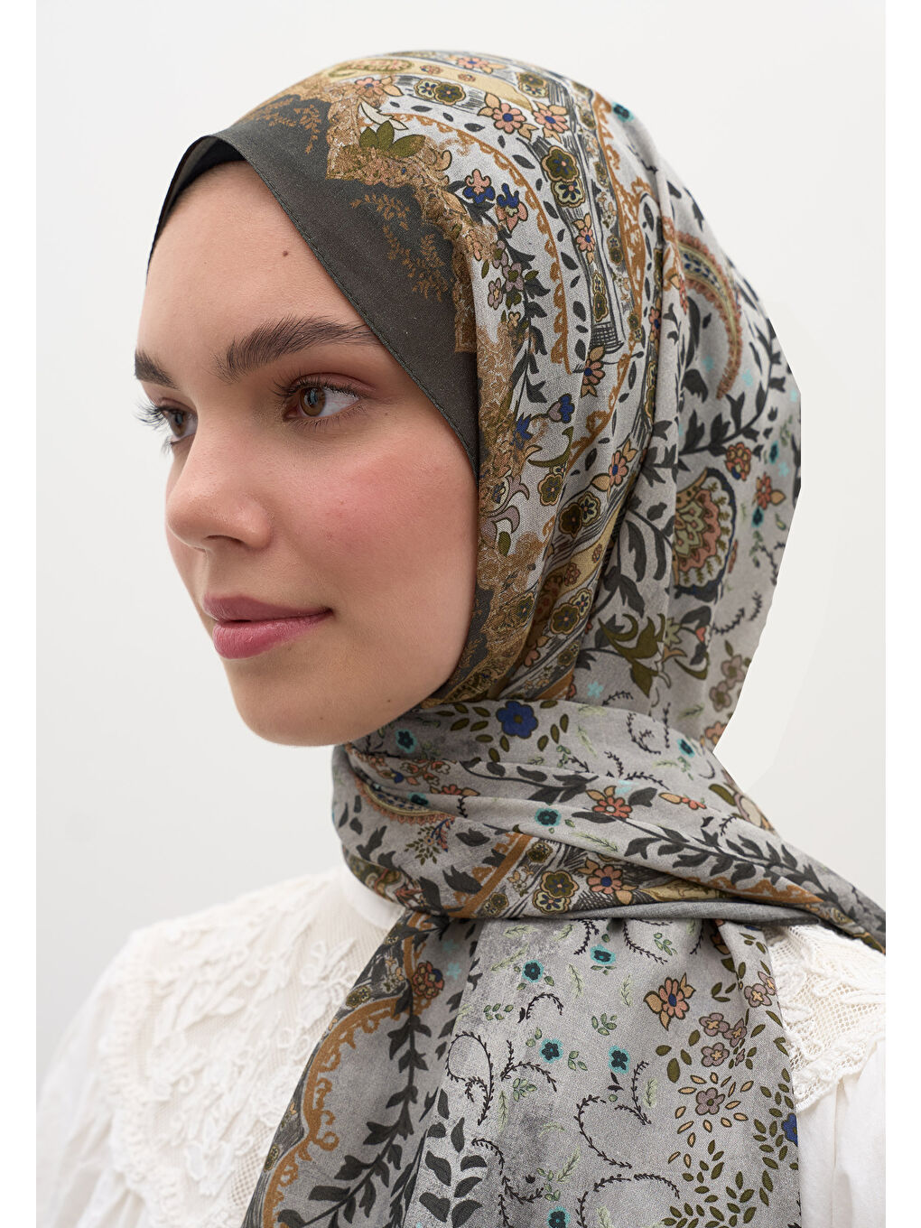 Gri Cerıse Desen Şal Füme-4