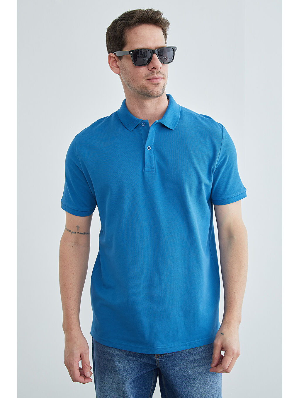 Mavi Basic Polo Yaka Pike Tişört