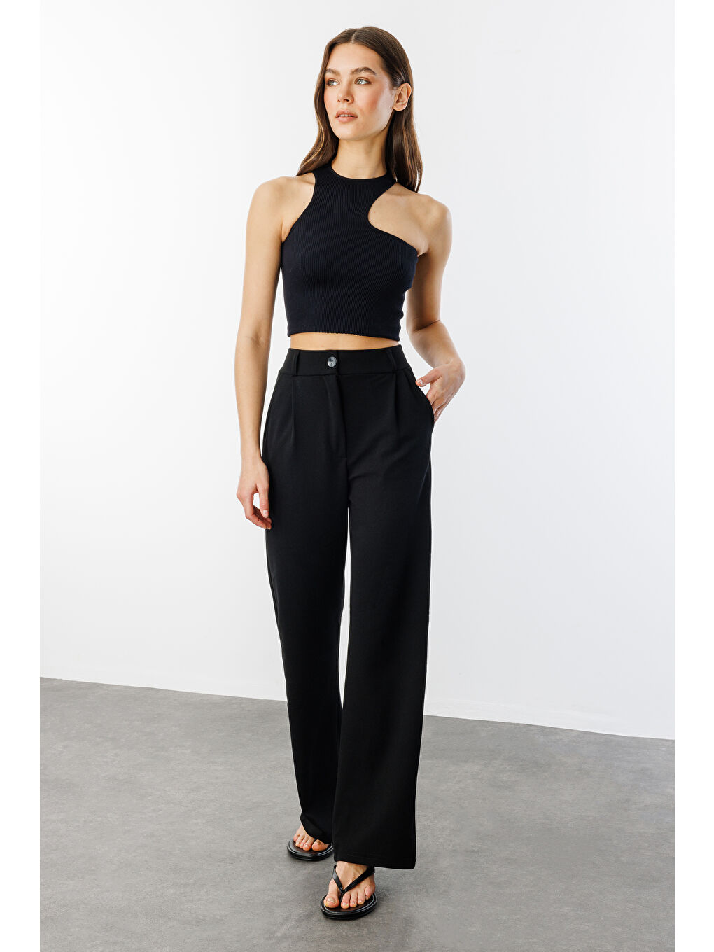 Siyah Kadın Oversize Palazzo Pantolon PANTOLON-001-1