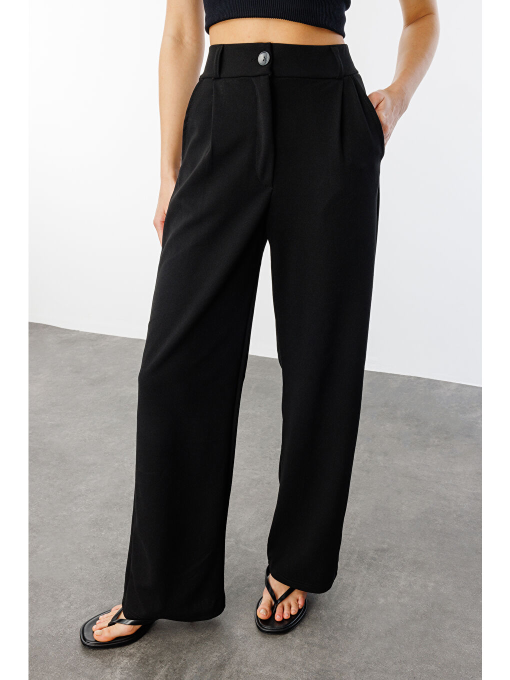 Siyah Kadın Oversize Palazzo Pantolon PANTOLON-001-2