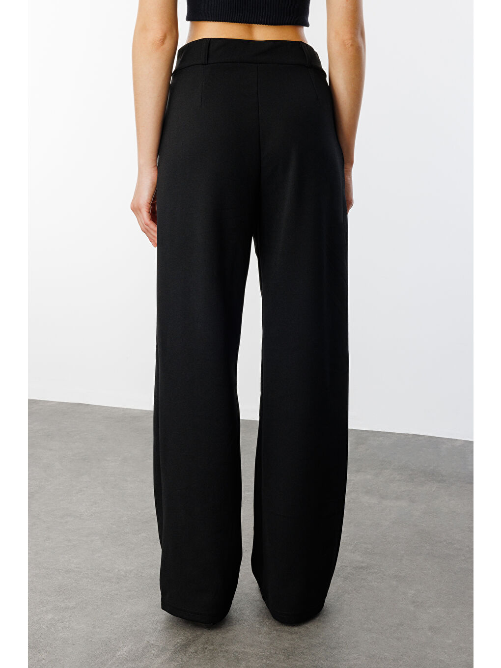 Siyah Kadın Oversize Palazzo Pantolon PANTOLON-001-3