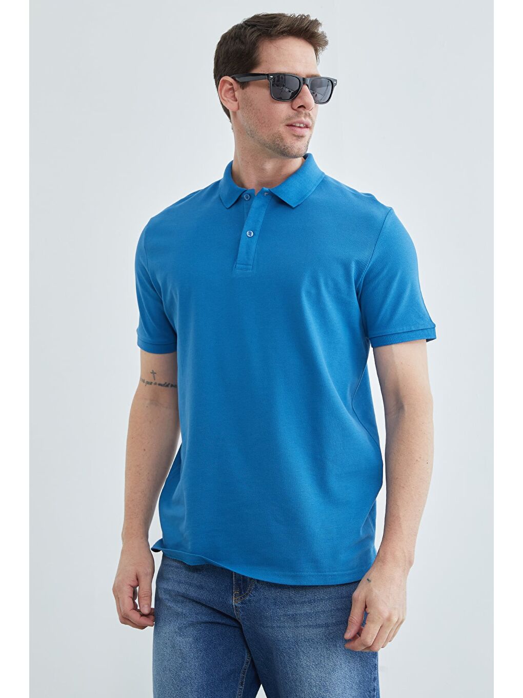 Mavi Basic Polo Yaka Pike Tişört-2