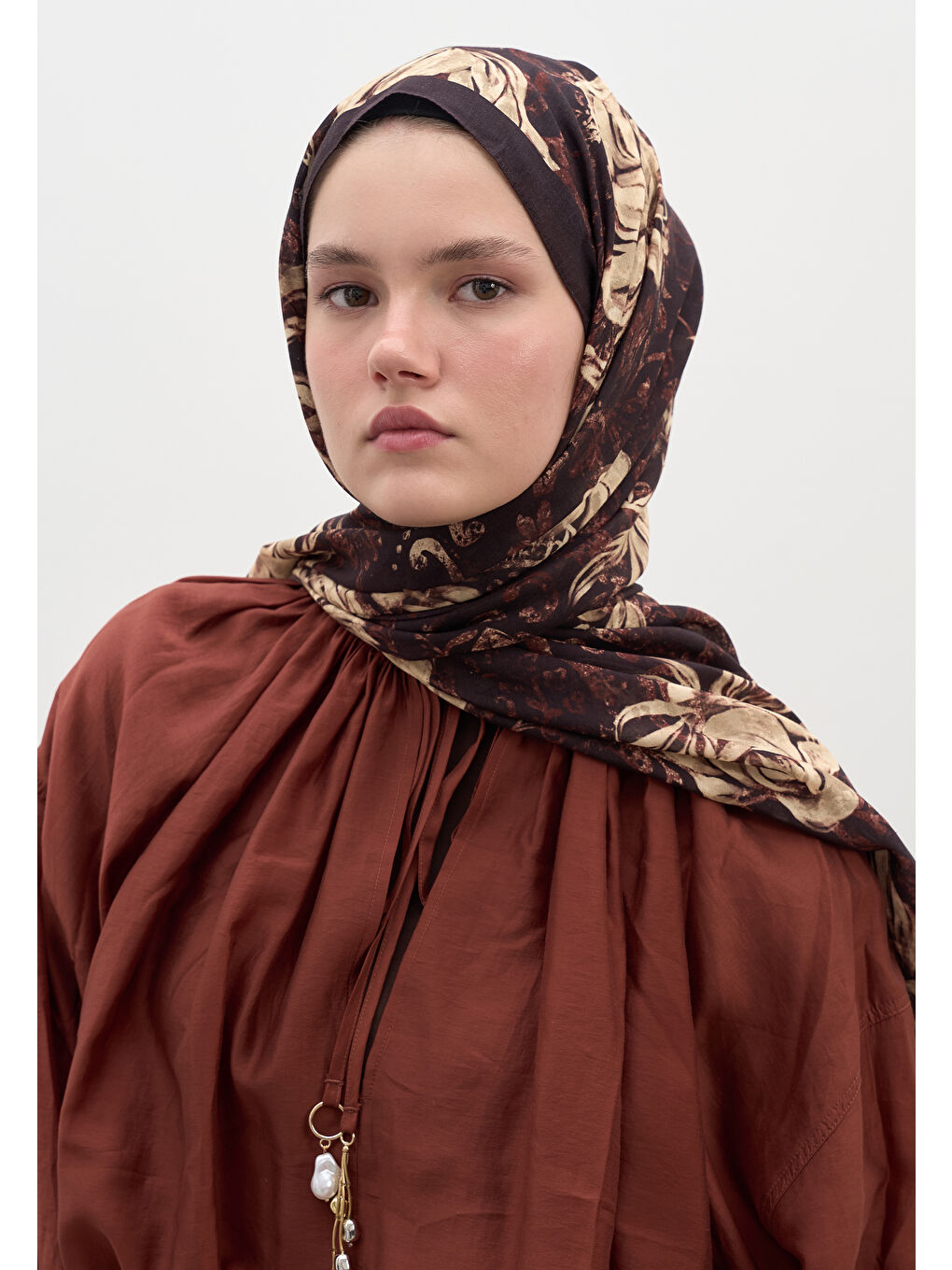 Felıcıe Desen Şal Bordo-2