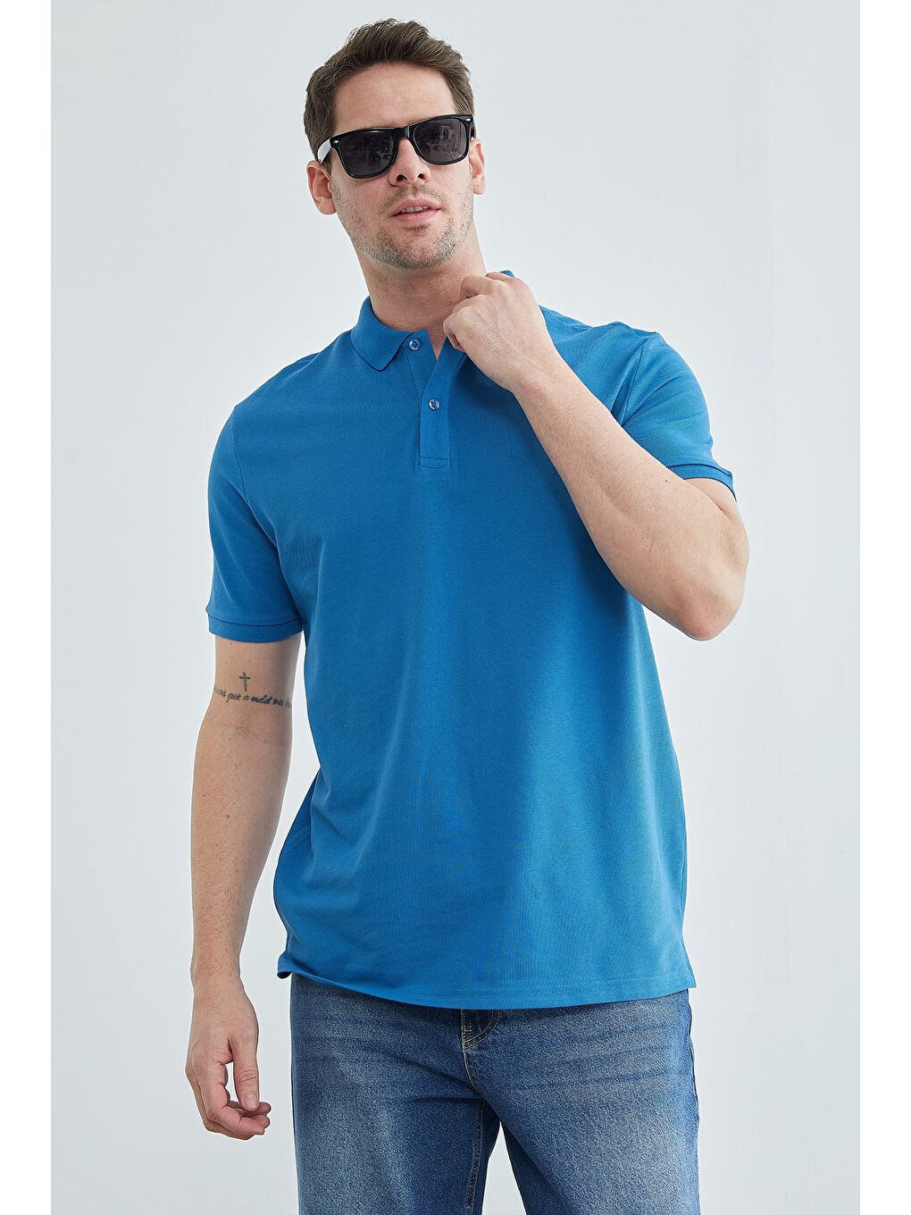 Mavi Basic Polo Yaka Pike Tişört-3