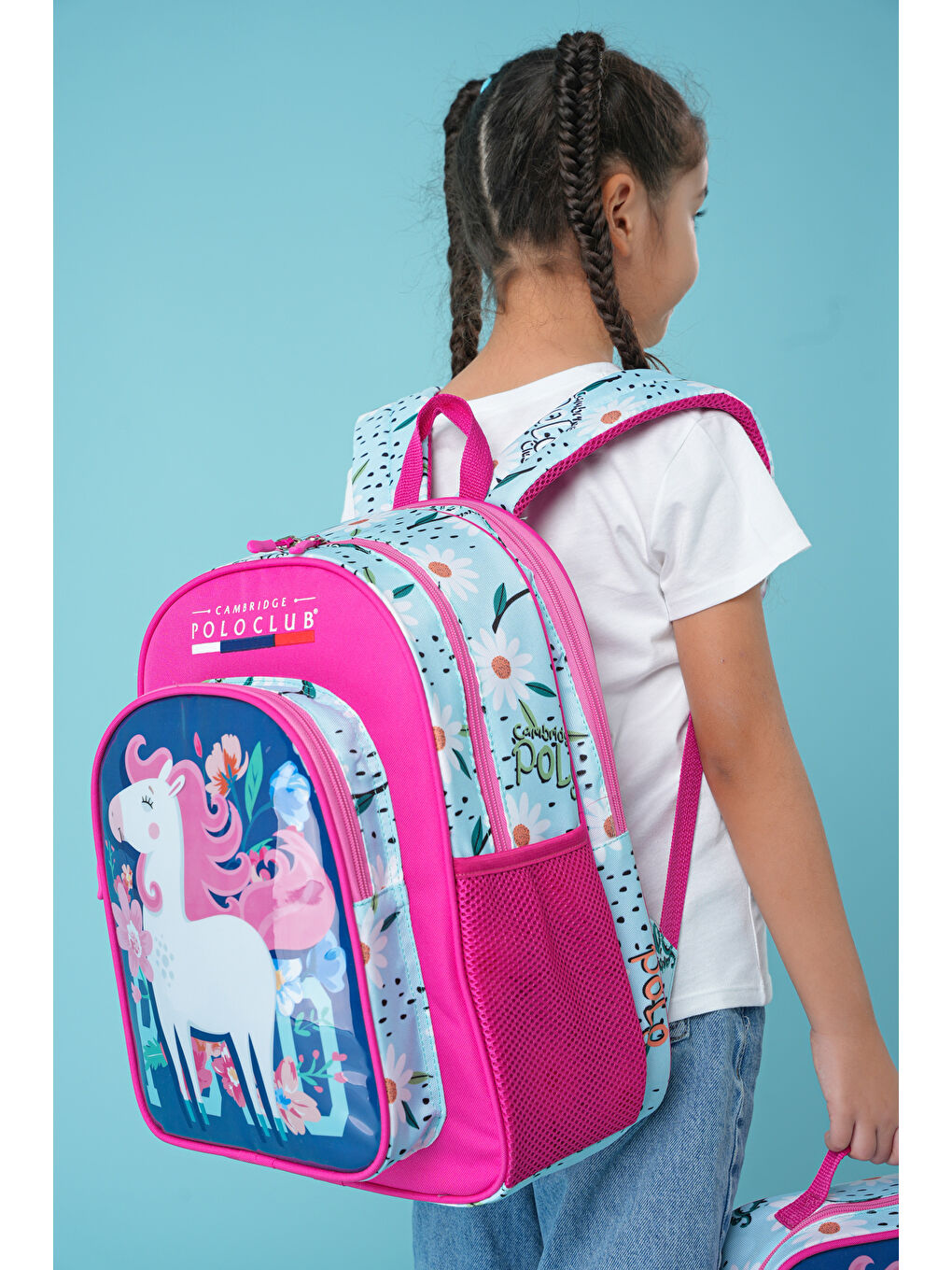 Desenli 3'lü Kız Çocuk İlkokul Çanta Seti-2