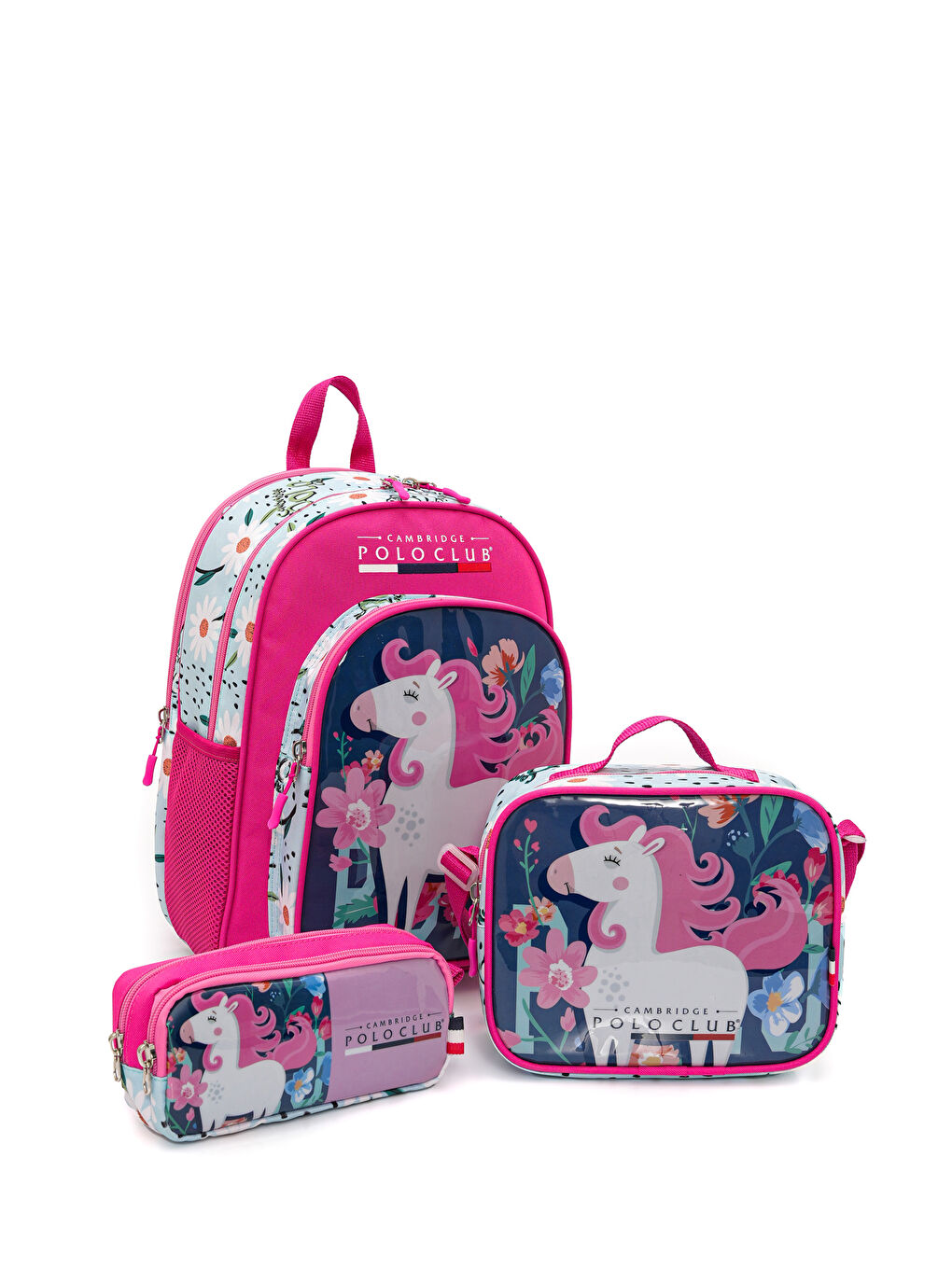 Desenli 3'lü Kız Çocuk İlkokul Çanta Seti-3