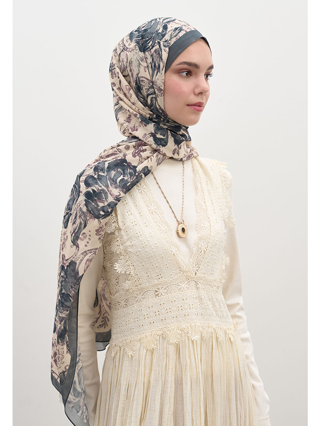 Felıcıe Desen Şal Mavi