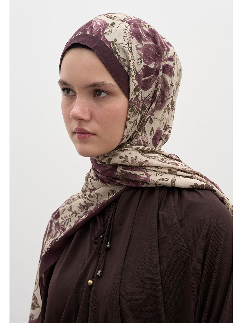 Felıcıe Desen Şal Mürdüm-1