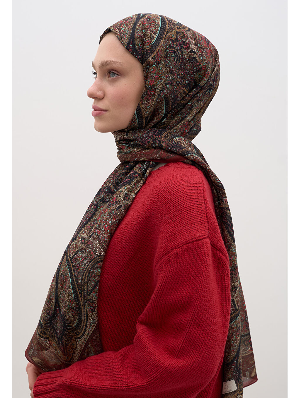Kahverengi Slyvıe Desen Şal Kiremit-3