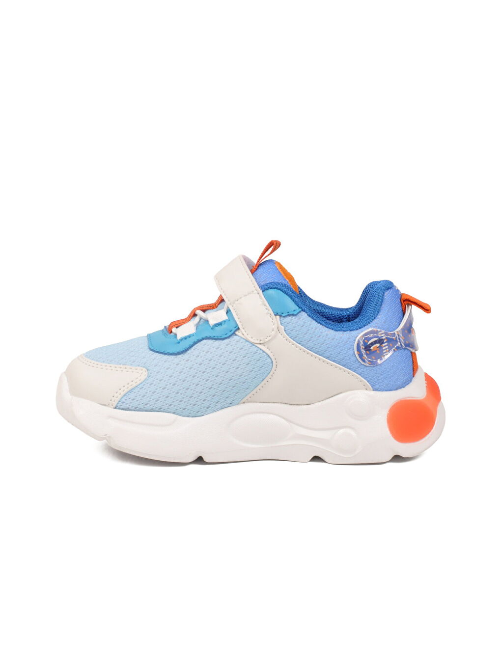 Mavi Cırtlı Işıklı Hafif Erkek Çocuk Spor Ayakkabı Flash P-3