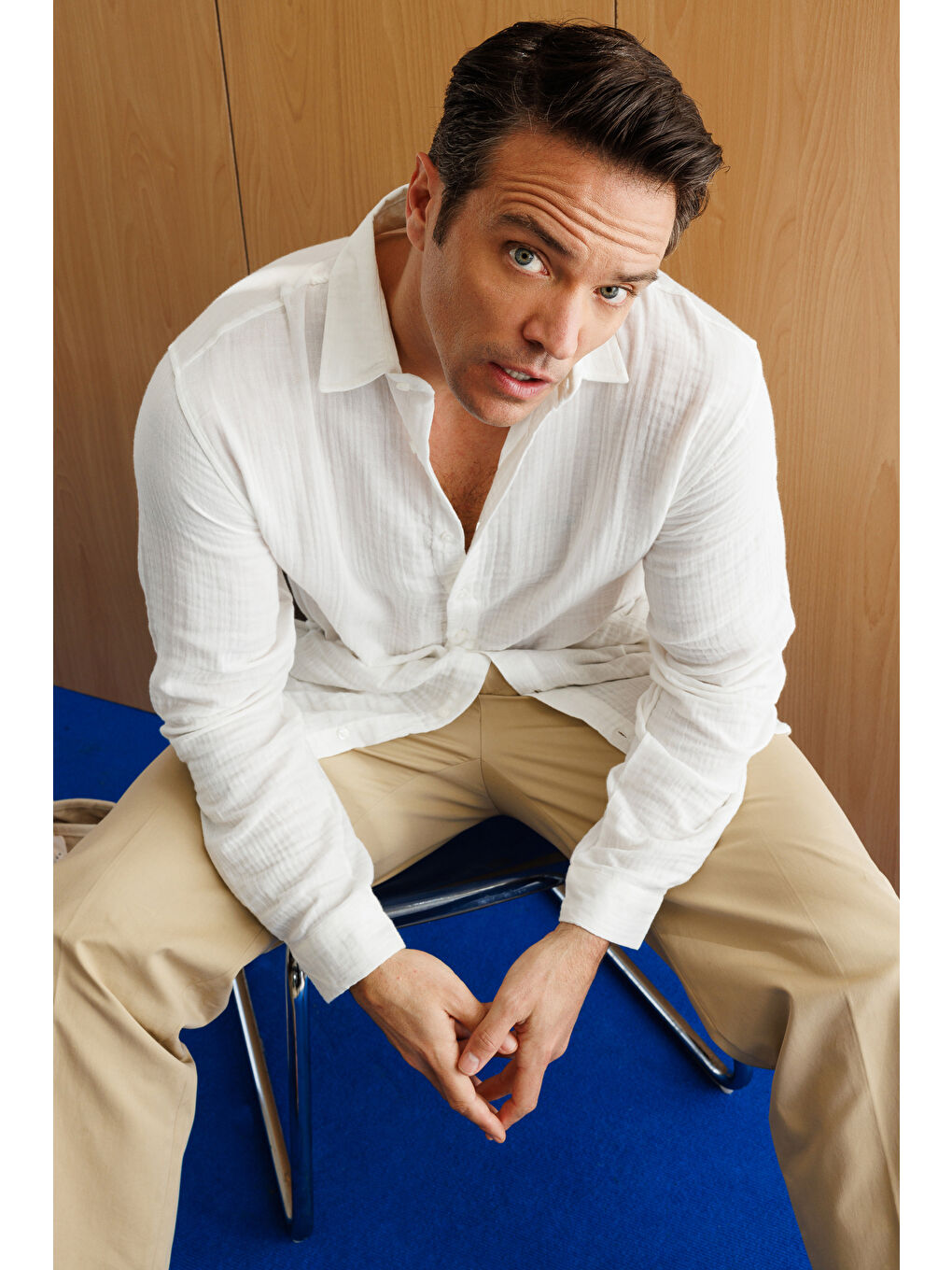 Beyaz Oversize Basic Erkek Müslin Gömlek ERKEK-MÜSLİN-GÖMLEK-5