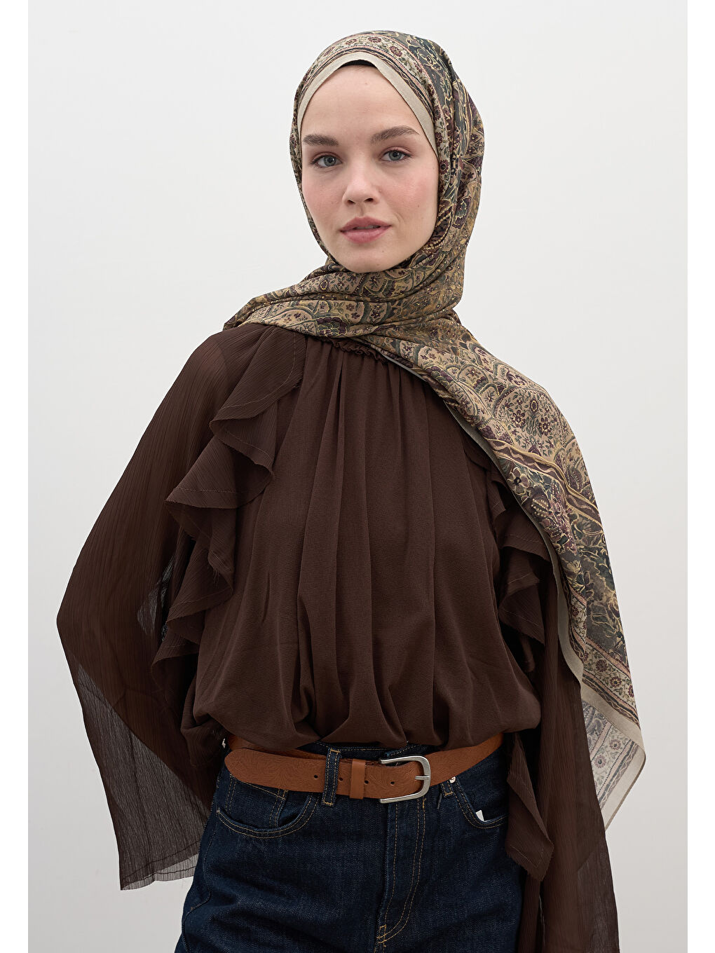 Vanessa Desen Şal Haki-1