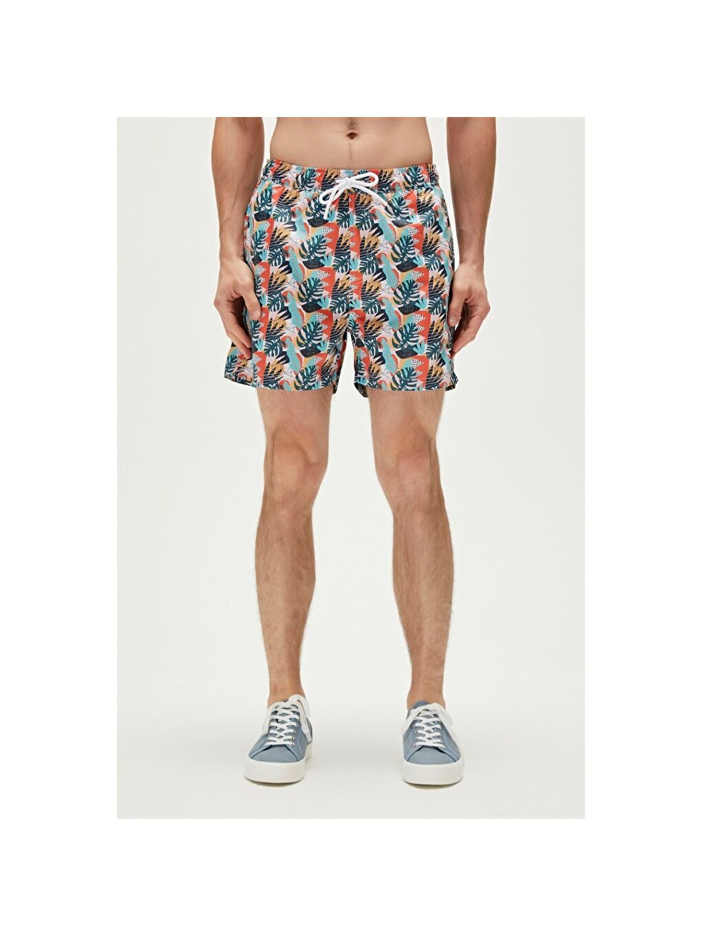 Karışık Monstera Erkek Bej Mayoşort