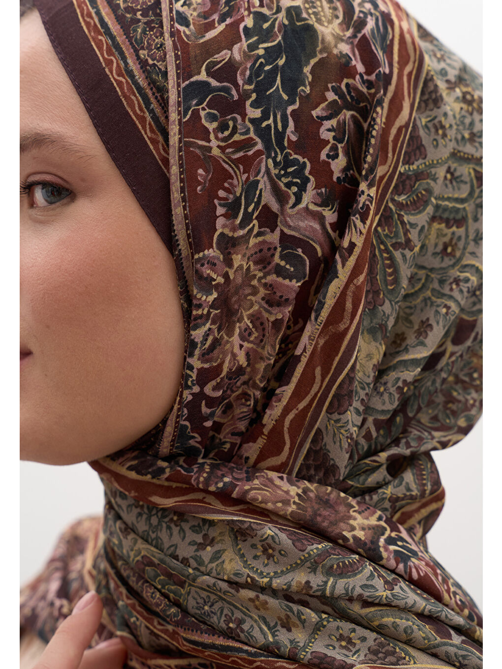 Vanessa Desen Şal Bordo-1