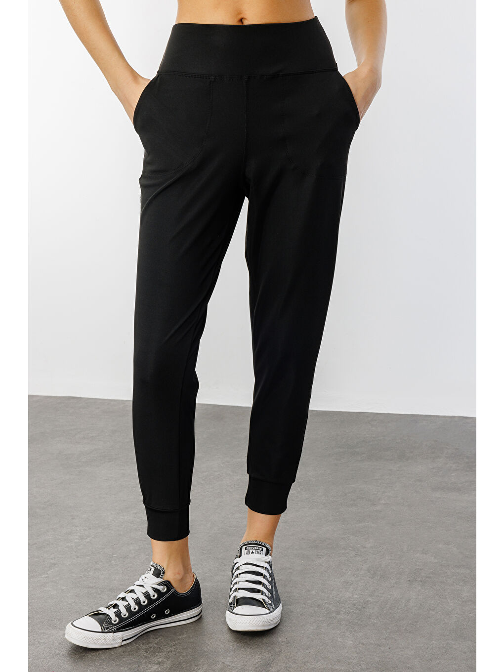 Siyah Kadın Yüksek Bel Jogger Eşofman Altı Joggers NEW-JOGER-2