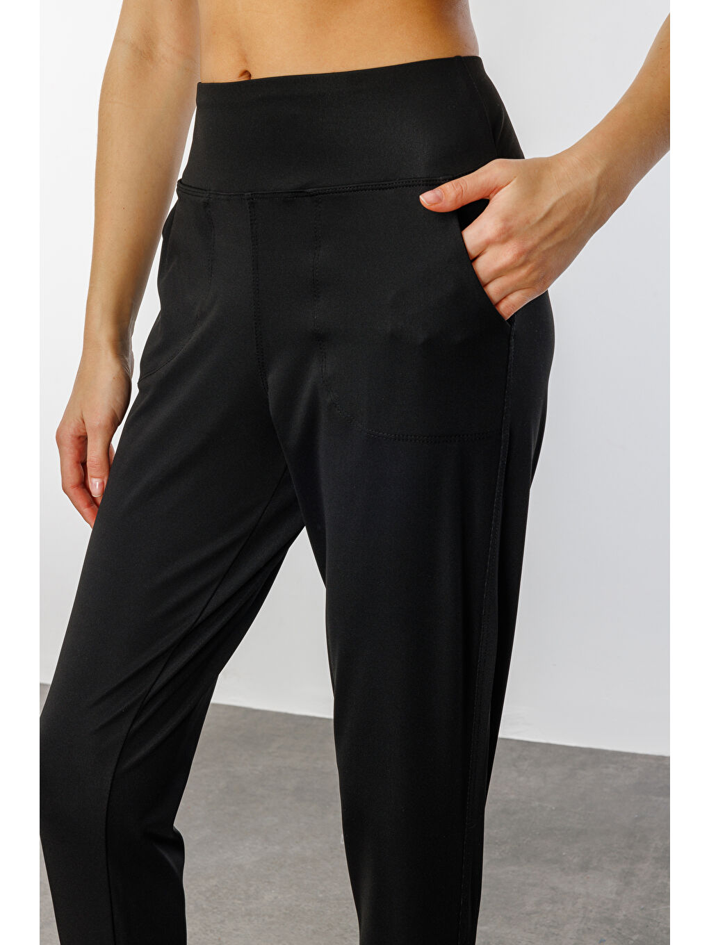 Siyah Kadın Yüksek Bel Jogger Eşofman Altı Joggers NEW-JOGER-3