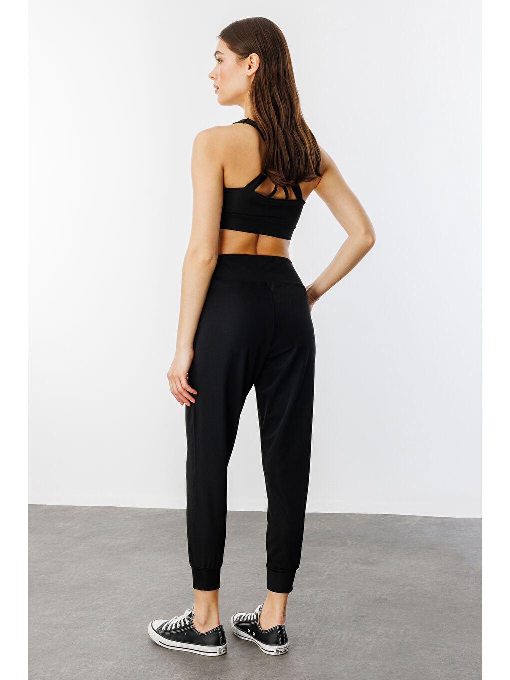 Siyah Kadın Yüksek Bel Jogger Eşofman Altı Joggers NEW-JOGER-4