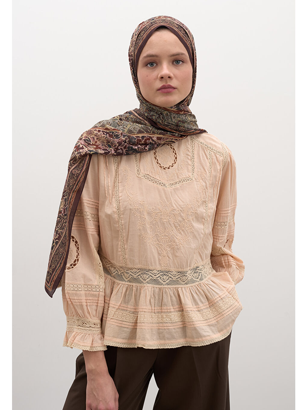 Vanessa Desen Şal Bordo-3