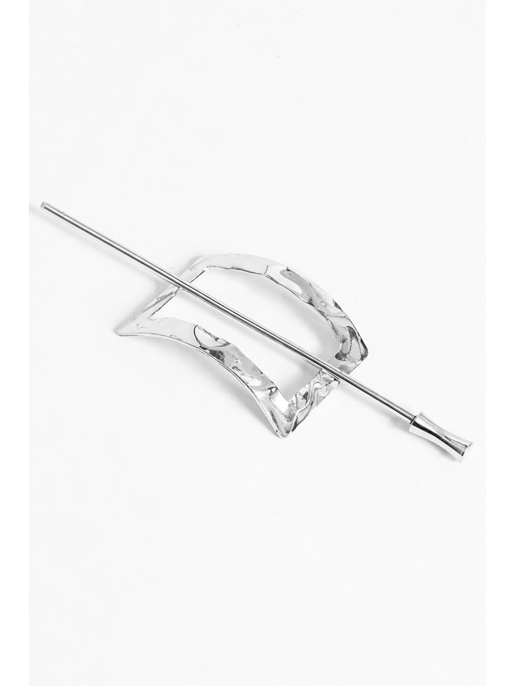 Gri Çubuk Geçmeli Kare Topuz Tokası-2