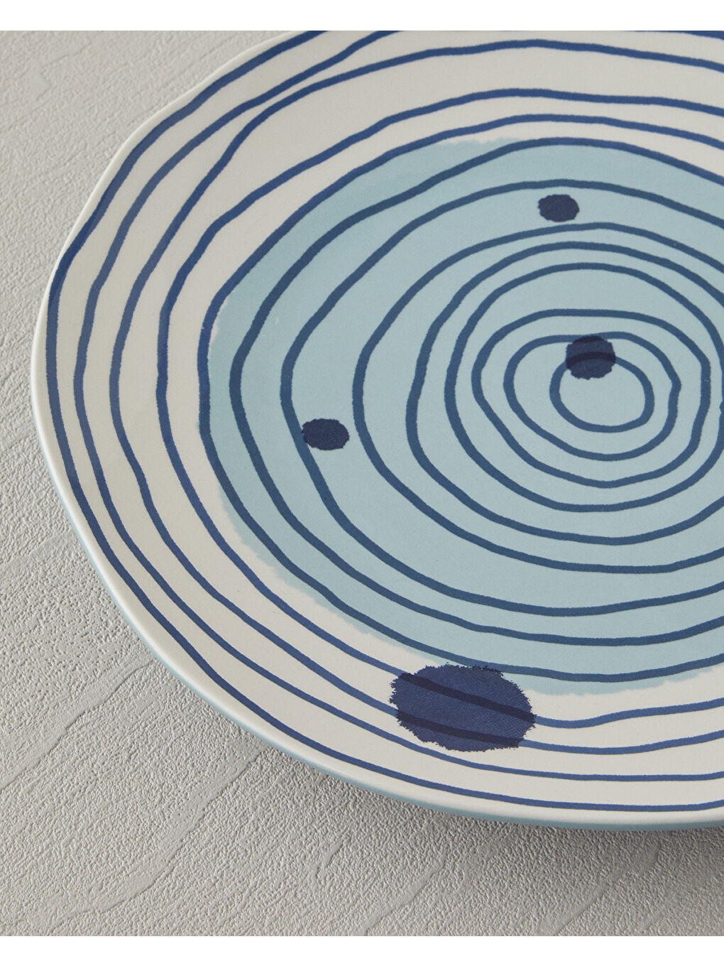 Arzu Sabancı Universe Stoneware Servis Tabağı 27 cm Mavi-2