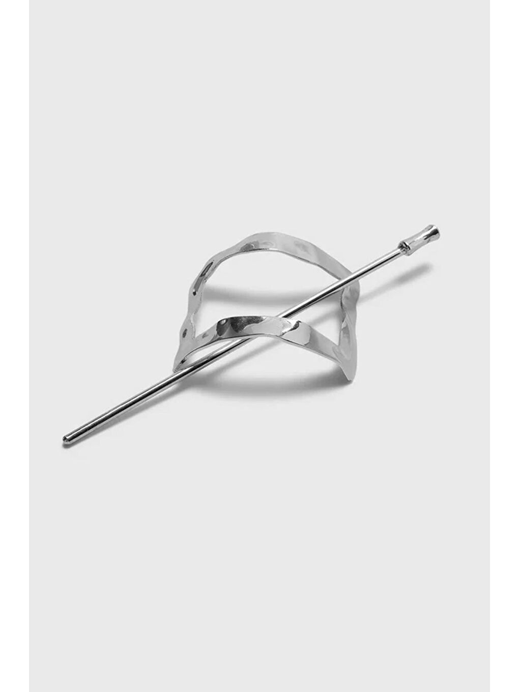 Gri Çubuk Geçmeli Kare Topuz Tokası-3