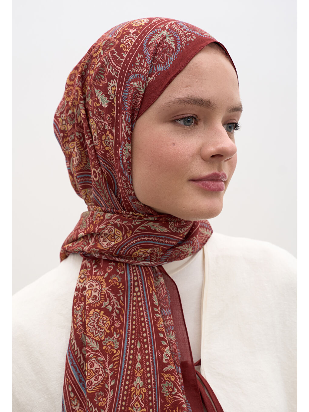 Petra Desen Şal Kırmızı-1