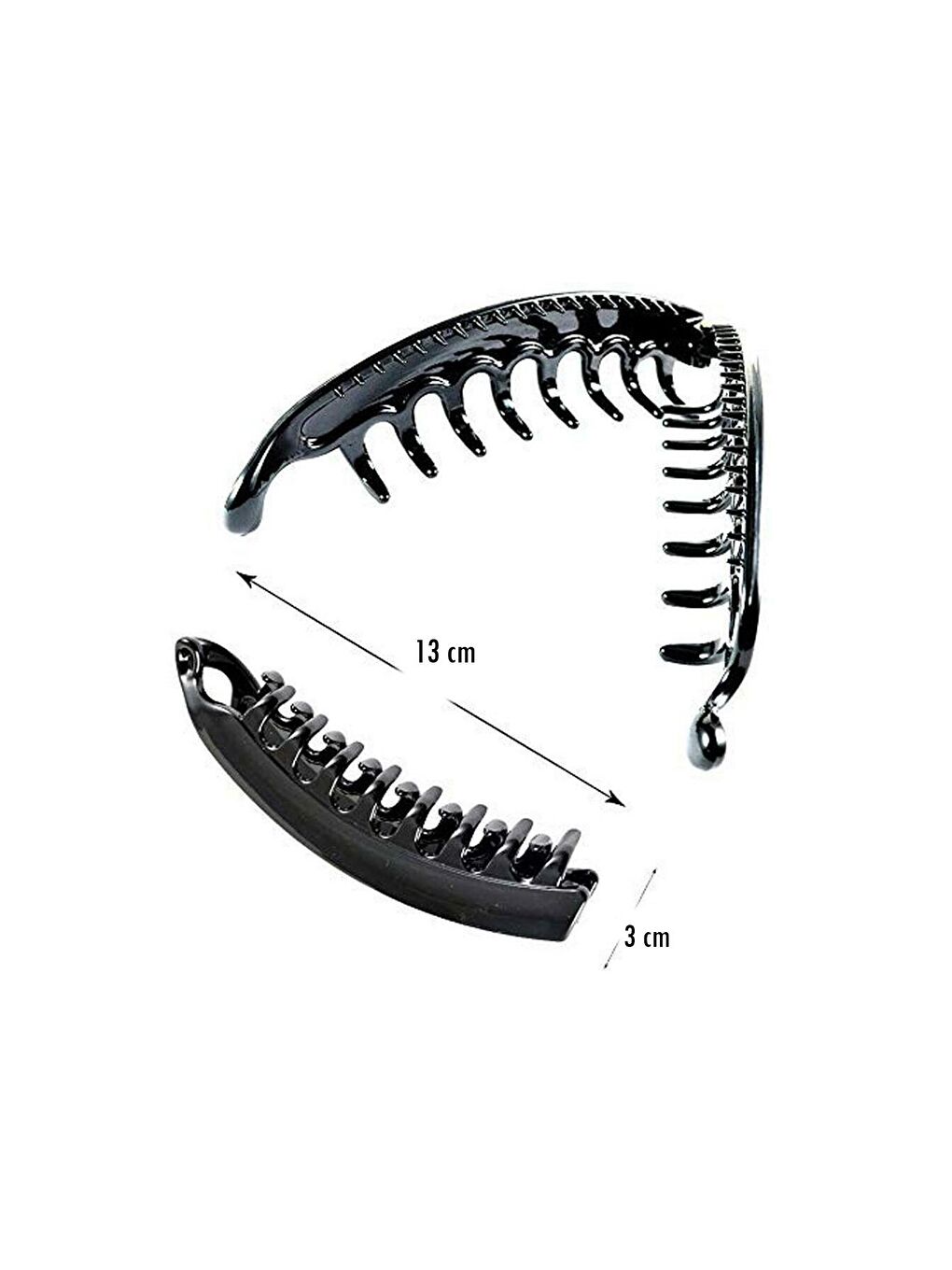 Büyük Siyah Taraklı Muz Toka - 2 Adet-3