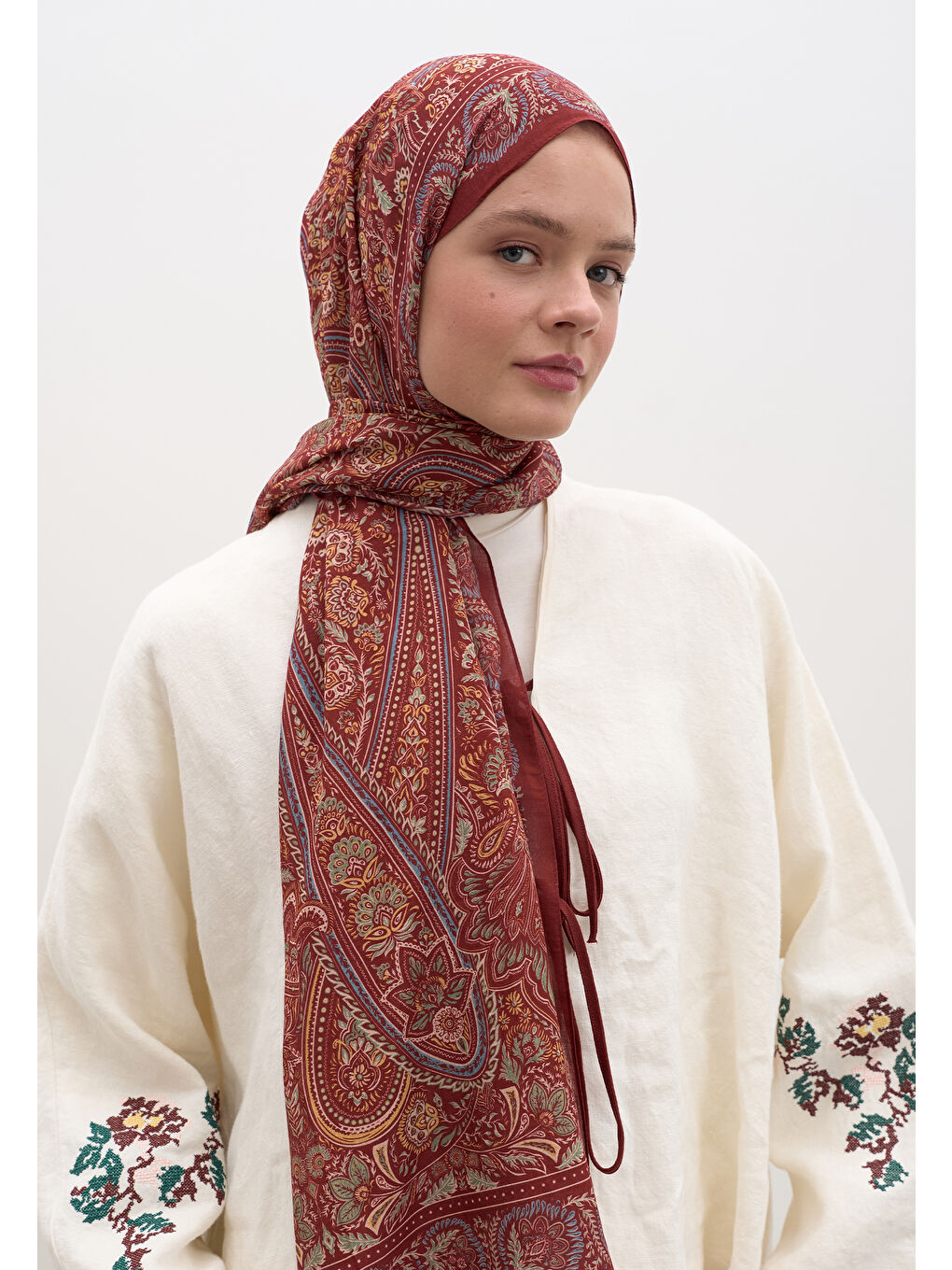 Petra Desen Şal Kırmızı-2